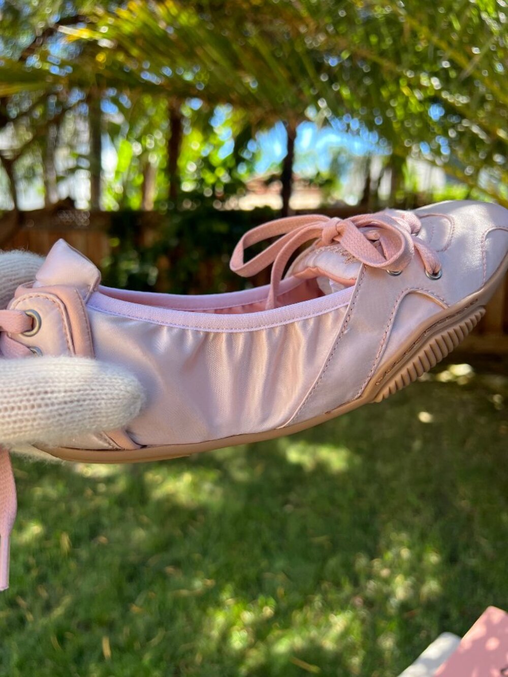 NWT Acne Studios Bilaria paneled logo-print satin ballet flats SZ 38